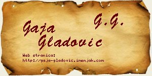 Gaja Gladović vizit kartica